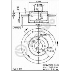 BS 8374 BRECO Тормозной диск