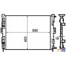 8MK 376 781-131 HELLA Радиатор, охлаждение двигателя