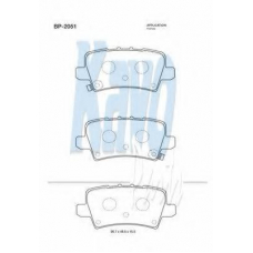 BP-2051 KAVO PARTS Комплект тормозных колодок, дисковый тормоз