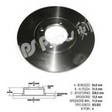 IBT-1212 IPS Parts Тормозной диск