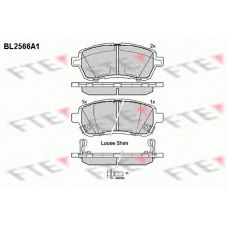 BL2566A1 FTE Комплект тормозных колодок, дисковый тормоз