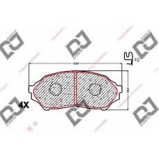 BP1694 DJ PARTS Комплект тормозных колодок, дисковый тормоз