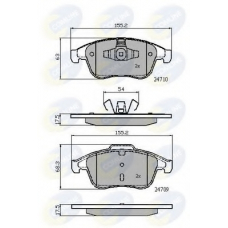 CBP02001 COMLINE Комплект тормозных колодок, дисковый тормоз