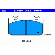 13.0460-7054.2 ATE Колодки тормозные