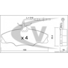 V42-4107 VEMO/VAICO Комплект тормозных колодок, дисковый тормоз