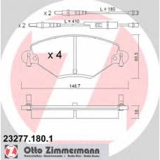 23277.180.1 ZIMMERMANN Комплект тормозных колодок, дисковый тормоз