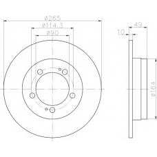 8DD 355 103-321 HELLA PAGID Тормозной диск