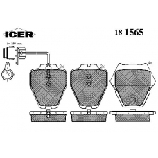 181565 ICER Комплект тормозных колодок, дисковый тормоз