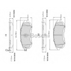 F 03B 150 004 BOSCH Комплект тормозных колодок, дисковый тормоз