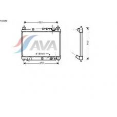 TO2258 AVA Радиатор, охлаждение двигателя