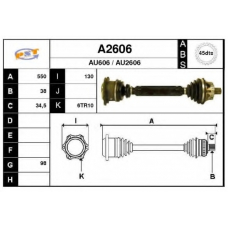 A2606 SNRA Приводной вал