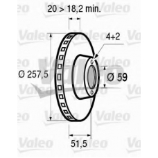 186149 VALEO Тормозной диск