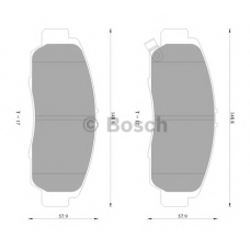 0 986 AB2 381 BOSCH Комплект тормозных колодок, дисковый тормоз