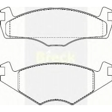 20887 00 702 00 BRECK Комплект тормозных колодок, дисковый тормоз