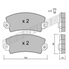 005.5 TRUSTING Комплект тормозных колодок, дисковый тормоз