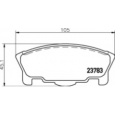 8DB 355 017-311 HELLA Комплект тормозных колодок, дисковый тормоз