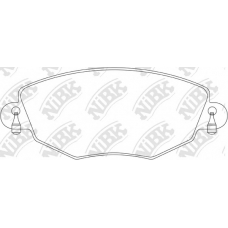 PN0159 NiBK Комплект тормозных колодок, дисковый тормоз