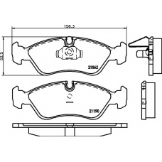 8DB 355 007-761 HELLA PAGID Комплект тормозных колодок, дисковый тормоз