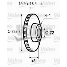 186161 VALEO Тормозной диск