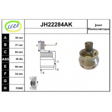 JH22284AK SERA Шарнирный комплект, приводной вал