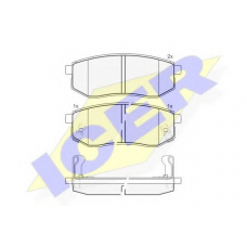 181721 ICER Комплект тормозных колодок, дисковый тормоз