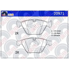 20971 GALFER Комплект тормозных колодок, дисковый тормоз