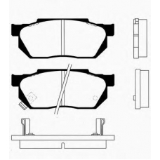 J PA-419AF JAPANPARTS Комплект тормозных колодок, дисковый тормоз