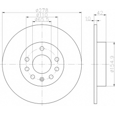 8DD 355 119-111 HELLA PAGID Тормозной диск