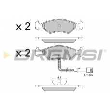 BP2266 BREMSI Комплект тормозных колодок, дисковый тормоз