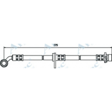 HOS3671 APEC Тормозной шланг