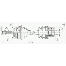 DRS6172.00 OPEN PARTS Приводной вал