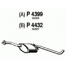 P4399 FENNO Средний глушитель выхлопных газов