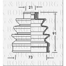 BCB2056 BORG & BECK Пыльник, приводной вал