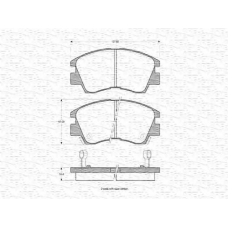 363702160884 MAGNETI MARELLI Комплект тормозных колодок, дисковый тормоз