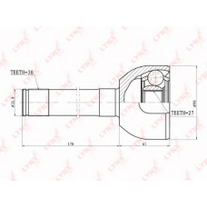 CO7527 LYNX Co-7527 шрус наружный toyota land cruiser 3.4d-4.2 >96