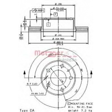 24535 E METZGER Тормозной диск