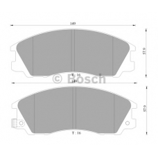 0 986 AB3 042 BOSCH Комплект тормозных колодок, дисковый тормоз