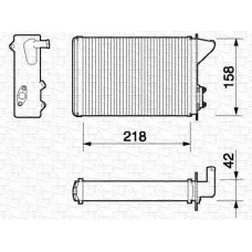 350218053000 MAGNETI MARELLI Теплообменник, отопление салона