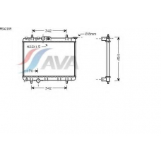 PEA2189 AVA Радиатор, охлаждение двигателя
