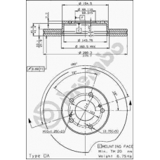 09.5254.10 BREMBO Тормозной диск