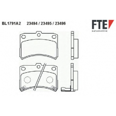 BL1791A2 FTE Комплект тормозных колодок, дисковый тормоз