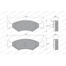 151-2065 WEEN Комплект тормозных колодок, дисковый тормоз