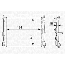 350213129300 MAGNETI MARELLI Радиатор, охлаждение двигателя