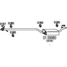 01.59980 MTS Средний глушитель выхлопных газов