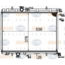 8MK 376 718-054 HELLA Радиатор, охлаждение двигателя