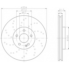 8DD 355 110-141 HELLA Тормозной диск