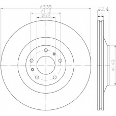 8DD 355 121-791 HELLA Тормозной диск