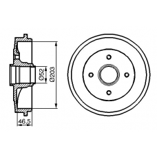 0 986 477 127 BOSCH Тормозной барабан