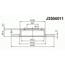 J3304011 NIPPARTS Тормозной диск