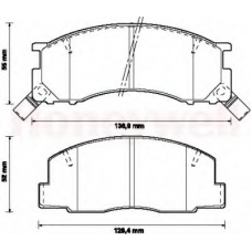 572342B BENDIX Комплект тормозных колодок, дисковый тормоз